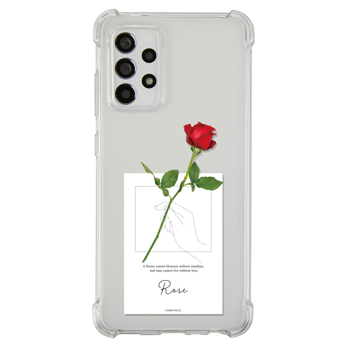 Galaxy 名入れ対応 一輪花 スマホケース