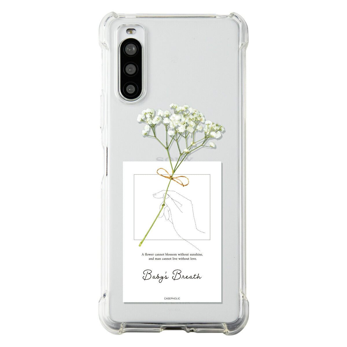 Xperia ケース 名入れ対応 一輪花デザイン