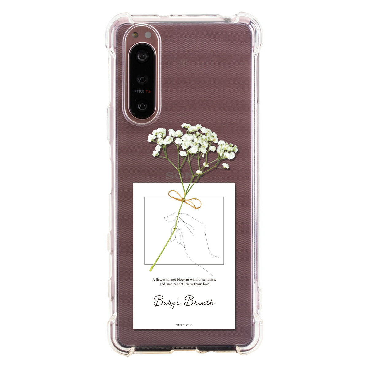 Xperia ケース 名入れ対応 一輪花デザイン
