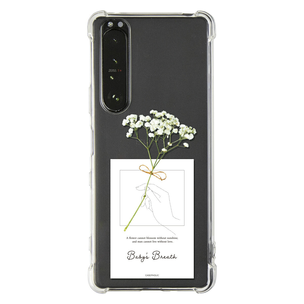 Xperia ケース 名入れ対応 一輪花デザイン