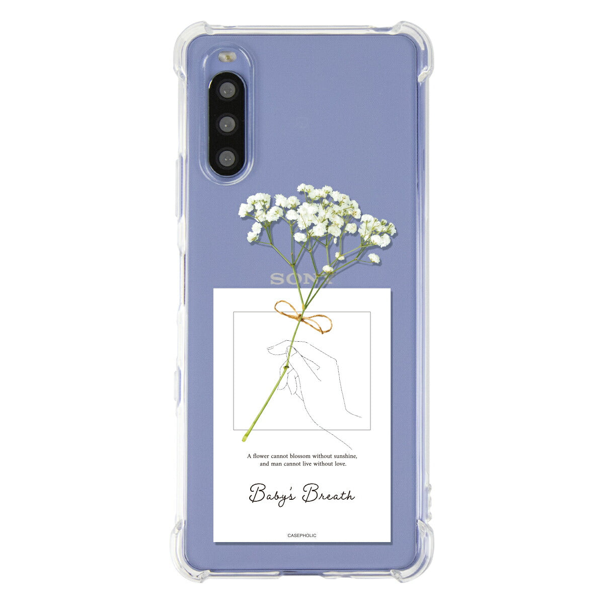 Xperia ケース 名入れ対応 一輪花デザイン