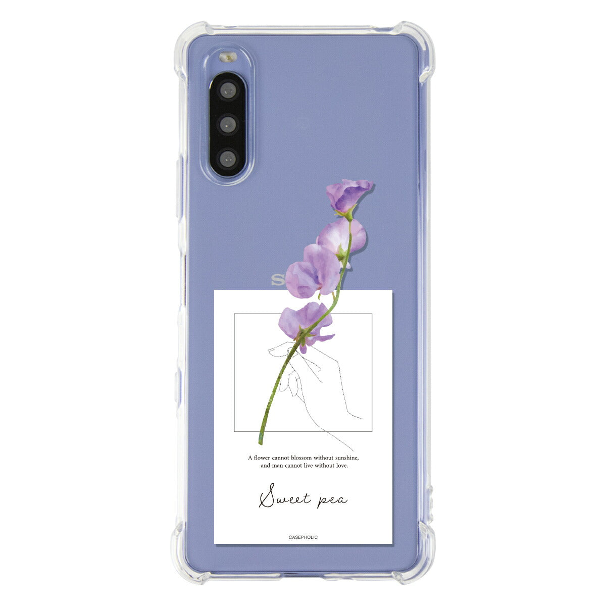 Xperia ケース 名入れ対応 一輪花デザイン