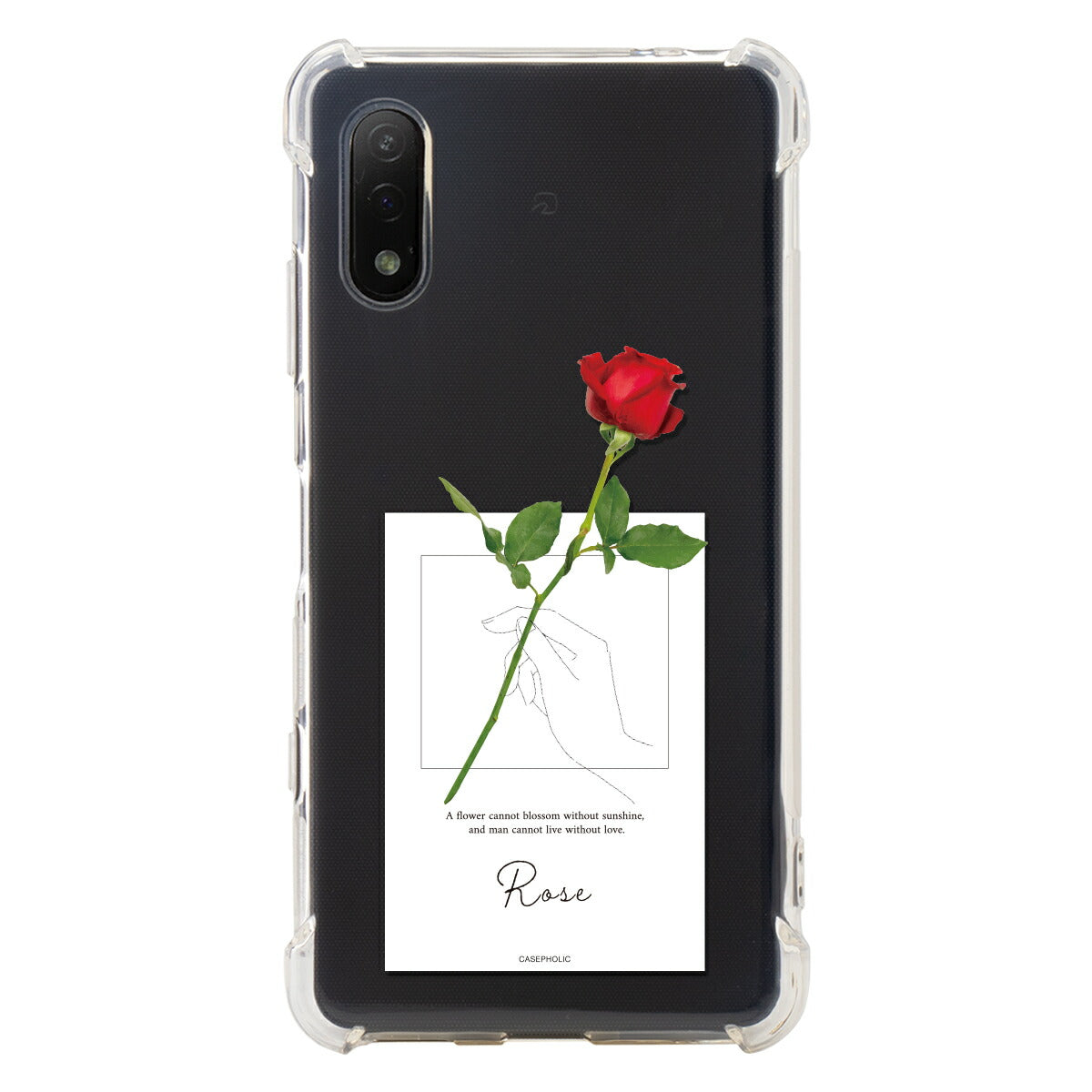 Xperia ケース 名入れ対応 一輪花デザイン