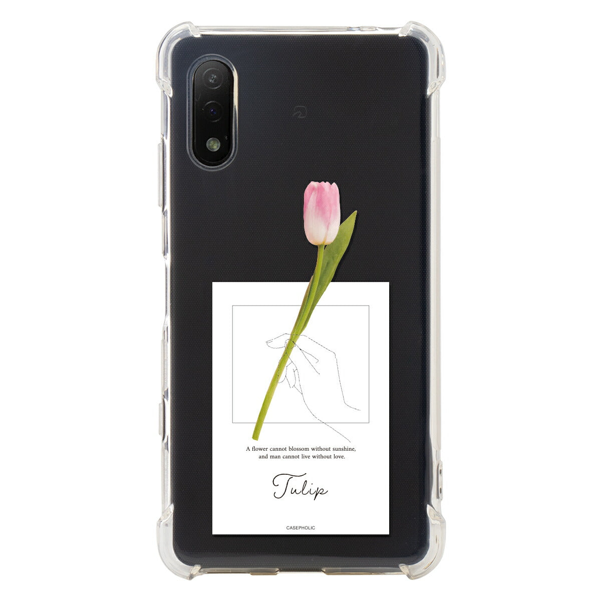 Xperia ケース 名入れ対応 一輪花デザイン