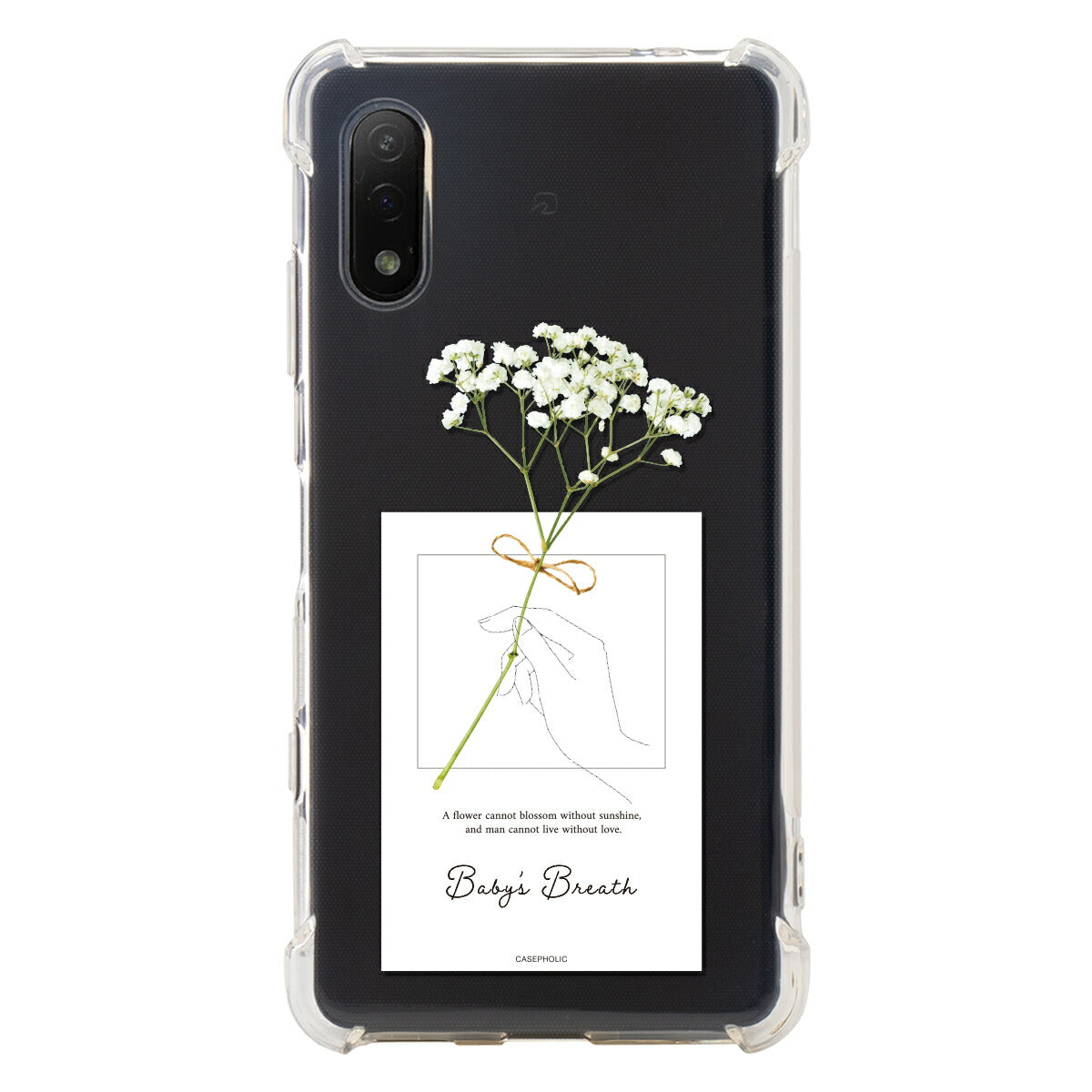 Xperia ケース 名入れ対応 一輪花デザイン