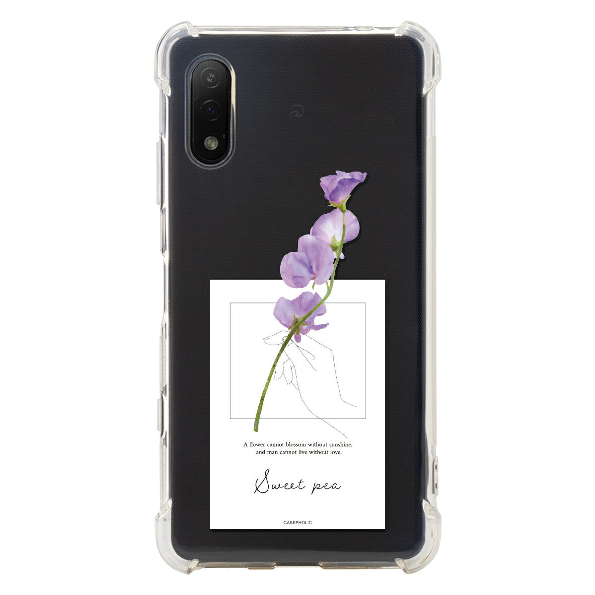 Xperia ケース 名入れ対応 一輪花デザイン
