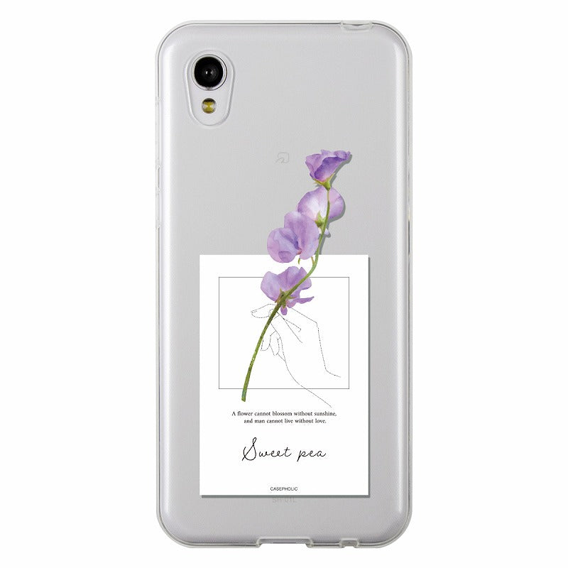AQUOS 名入れ対応 一輪花 スマホケース