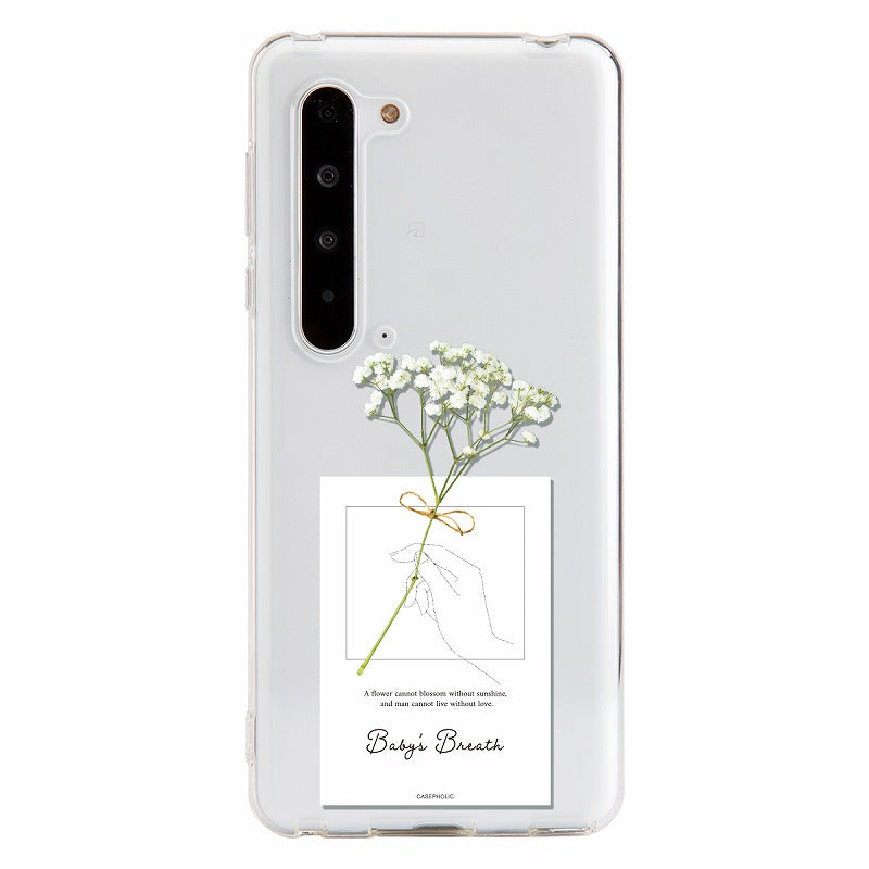AQUOS 名入れ対応 一輪花 スマホケース