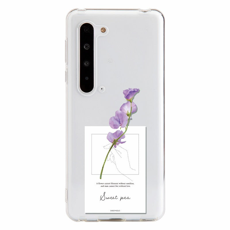 AQUOS 名入れ対応 一輪花 スマホケース
