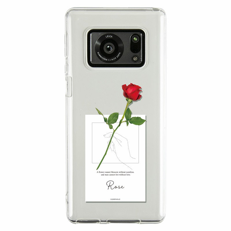 AQUOS 名入れ対応 一輪花 スマホケース