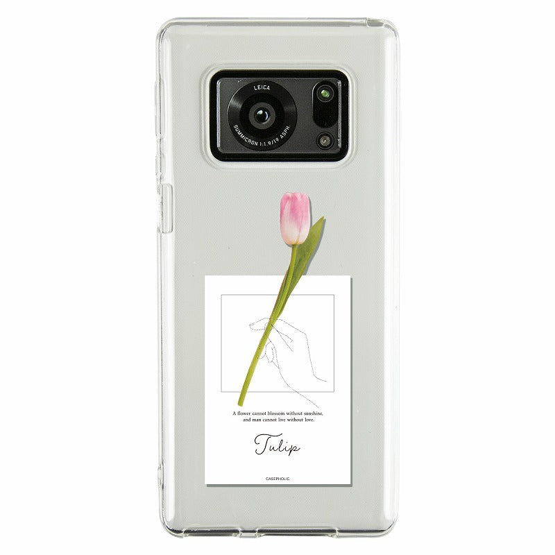 AQUOS 名入れ対応 一輪花 スマホケース
