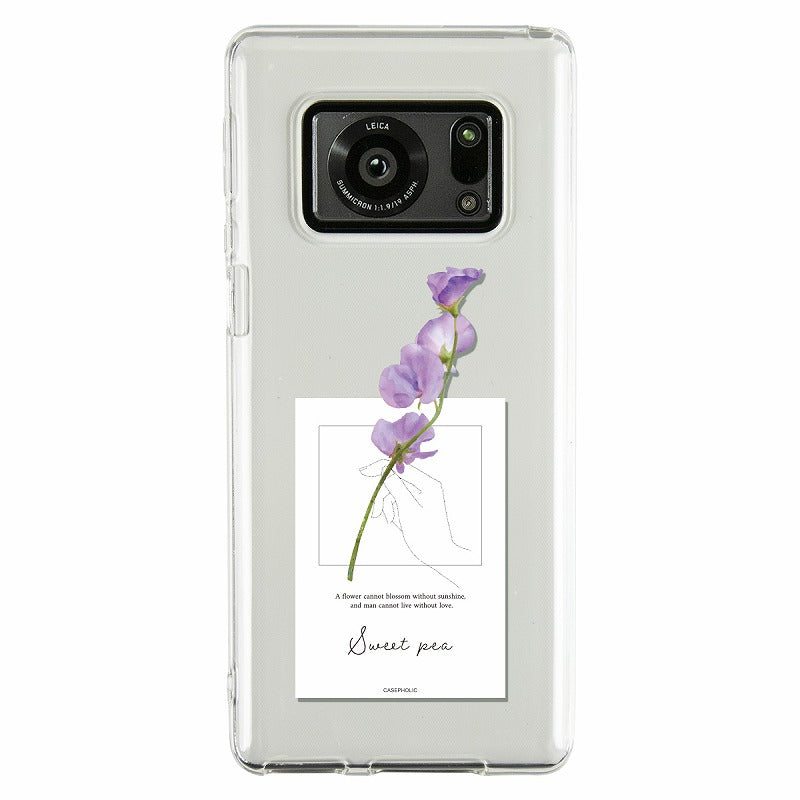 AQUOS 名入れ対応 一輪花 スマホケース