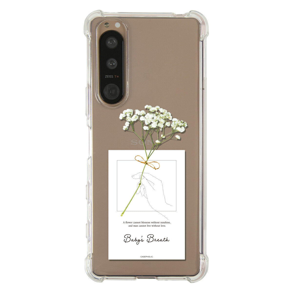 Xperia ケース 名入れ対応 一輪花デザイン