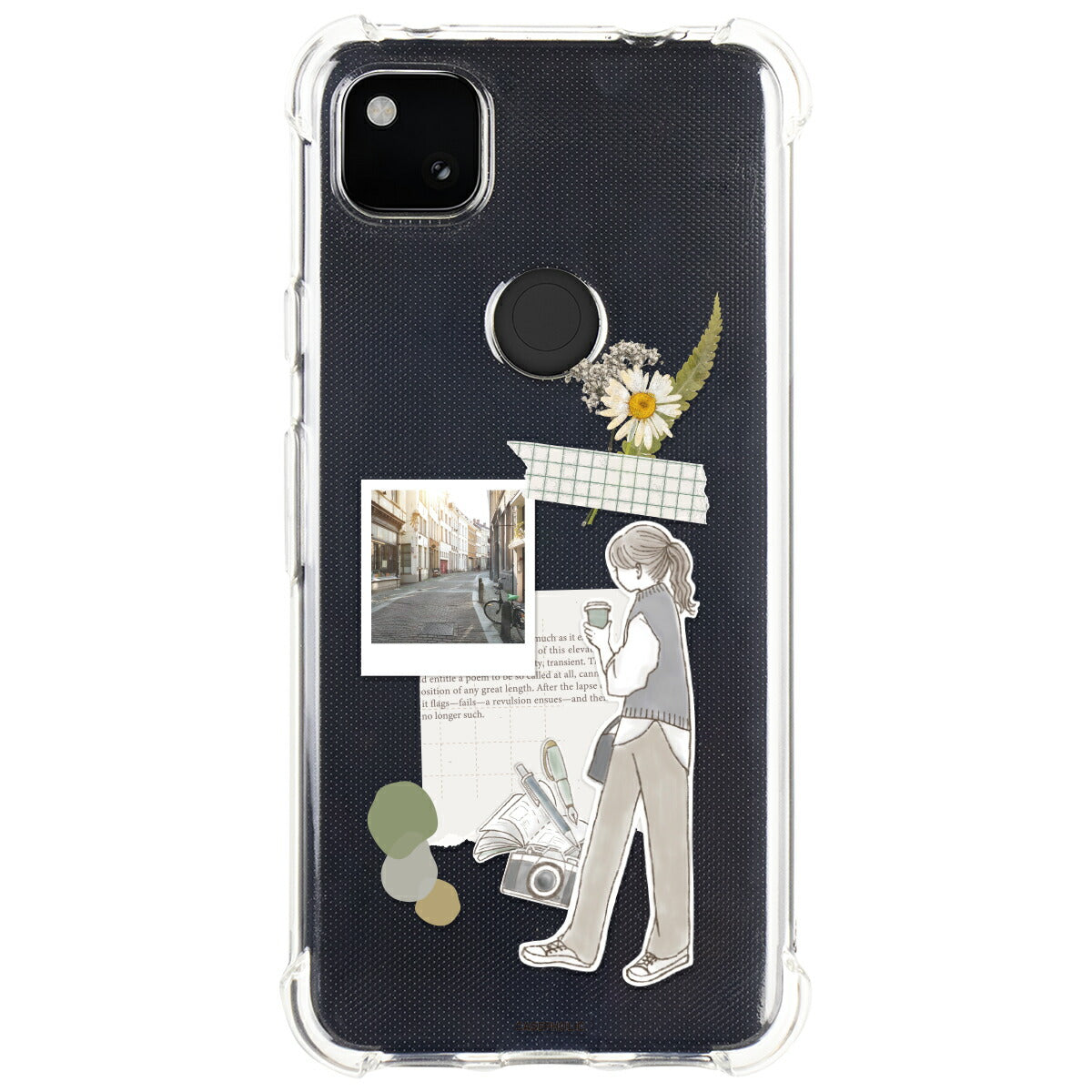 Google Pixel 8a ケース クリア おしゃれ 花柄