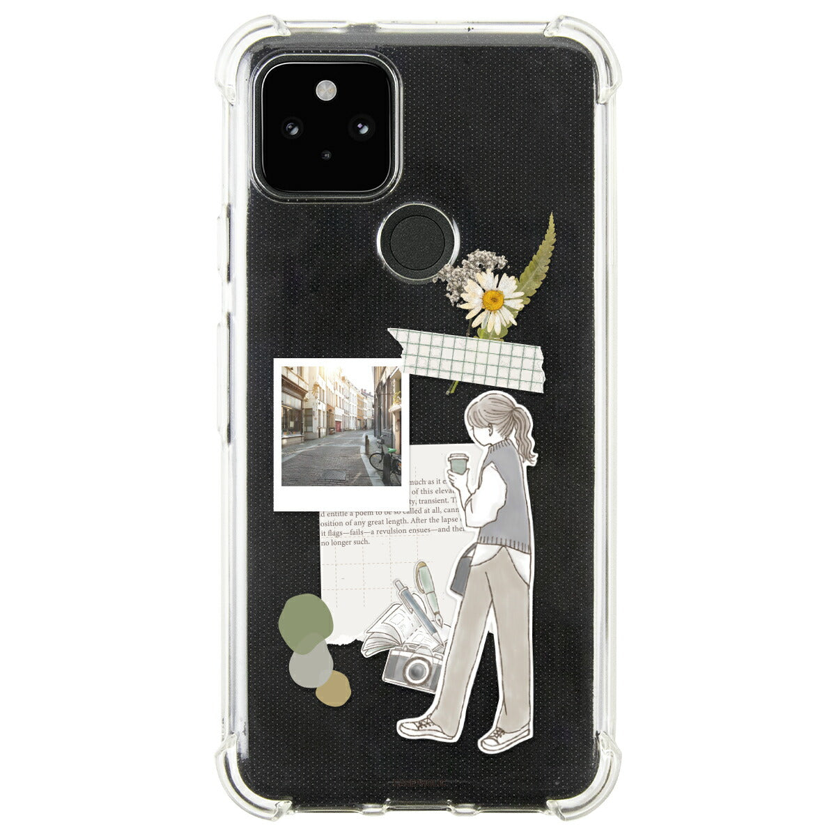 Google Pixel 8a ケース クリア おしゃれ 花柄