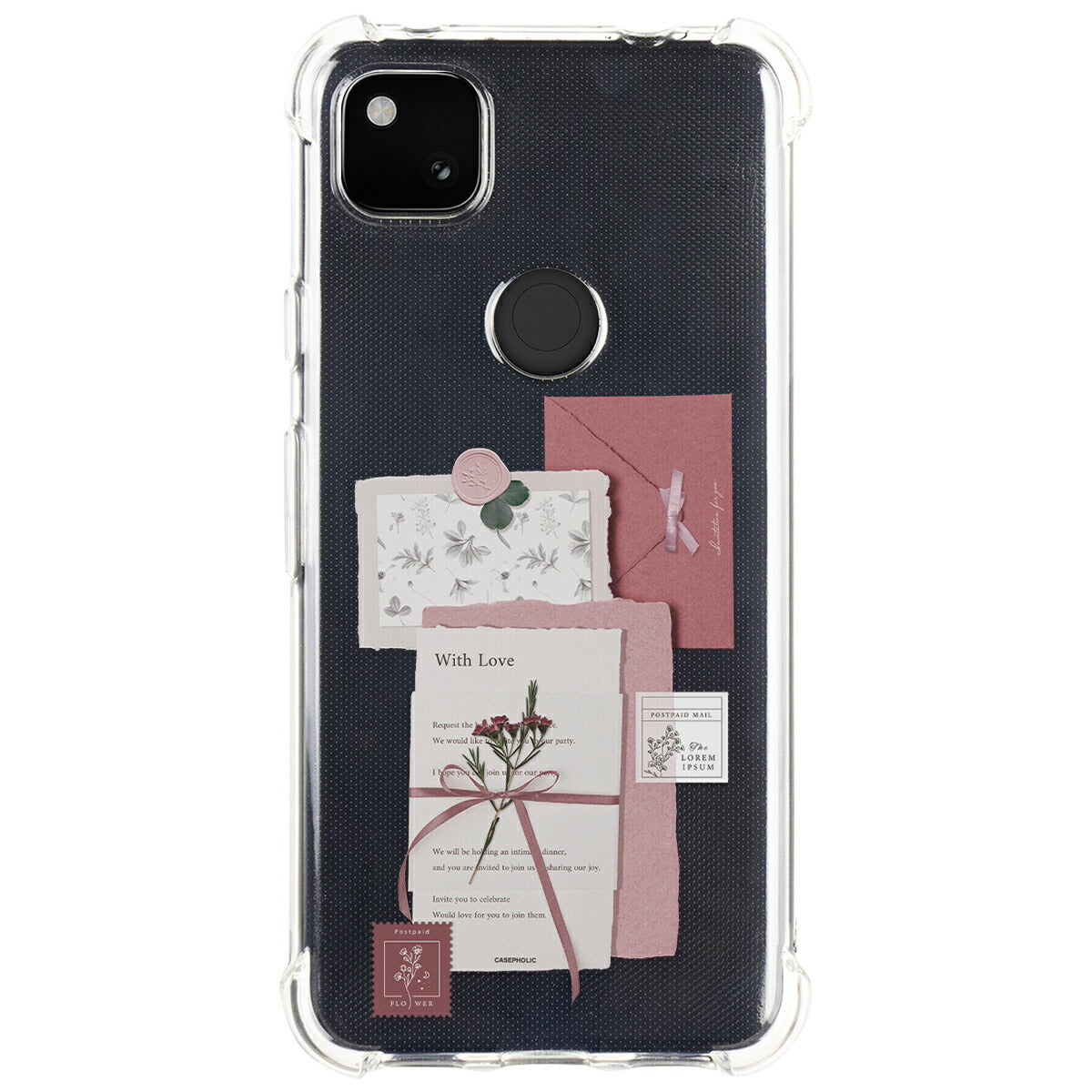 Google Pixel 8a/7a/6a クリアケース 招待状モチーフ