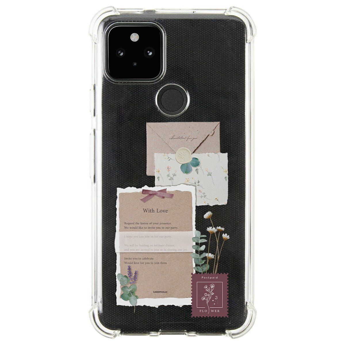 Google Pixel 8a/7a/6a クリアケース 招待状モチーフ