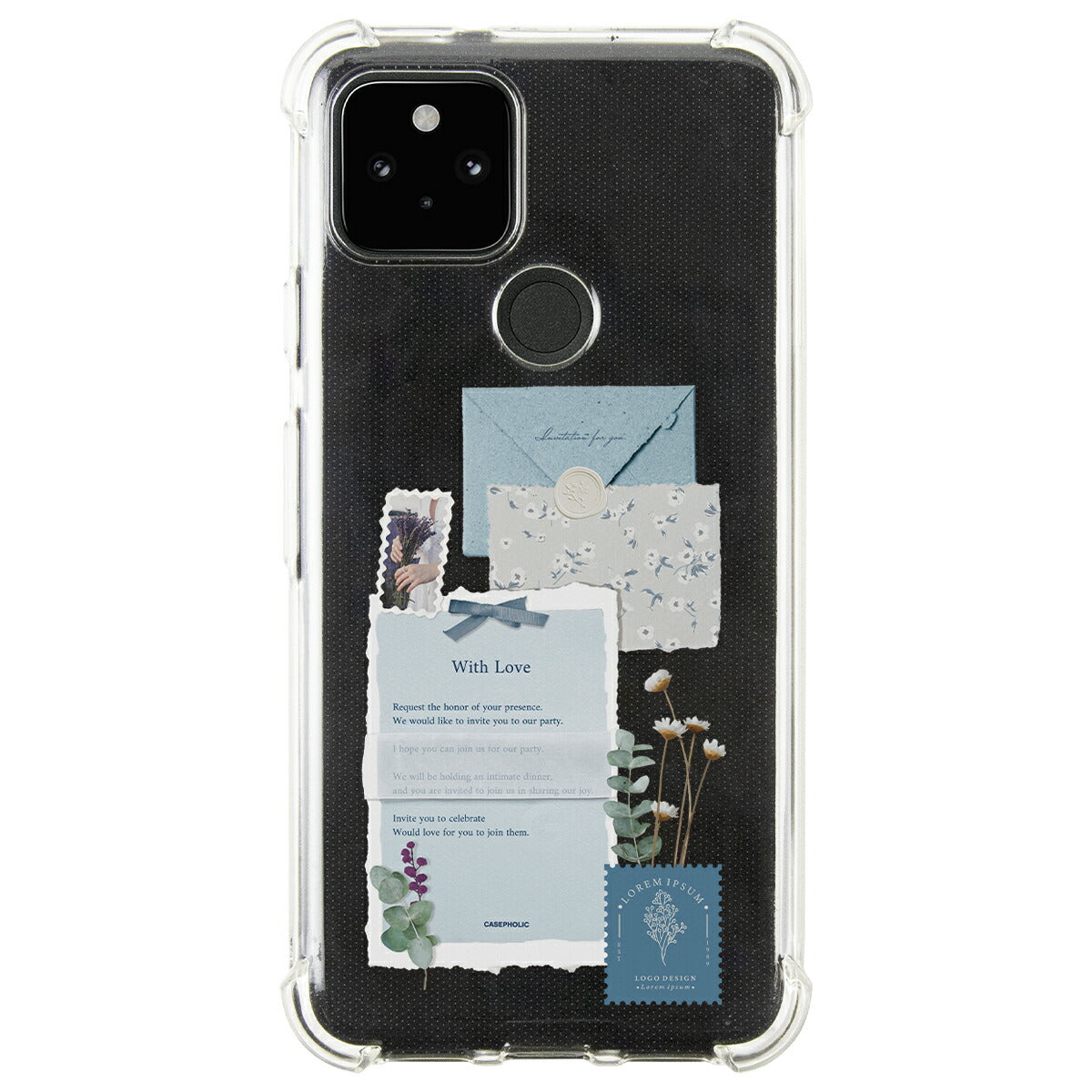 Google Pixel 8a/7a/6a クリアケース 招待状モチーフ