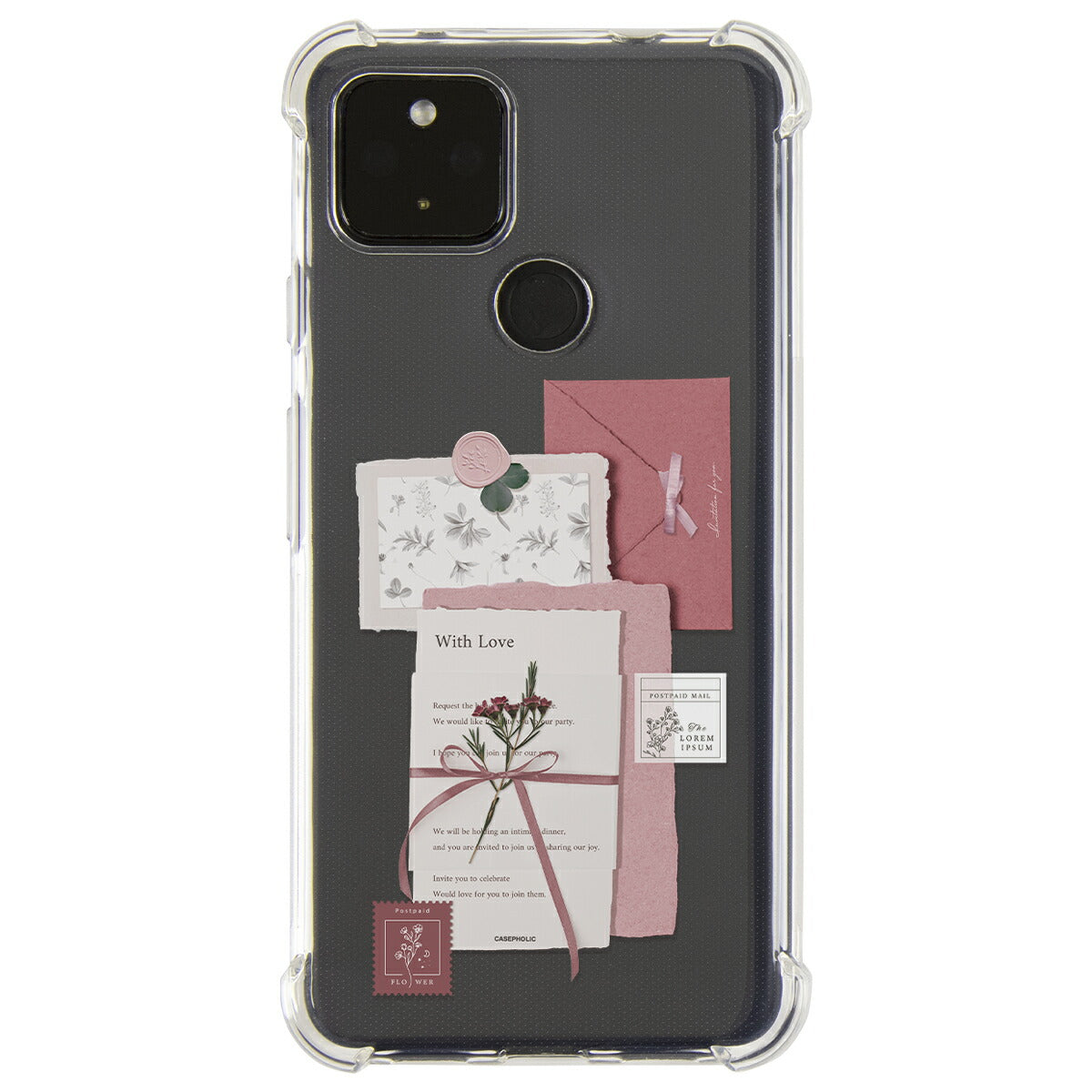 Google Pixel 8a/7a/6a クリアケース 招待状モチーフ