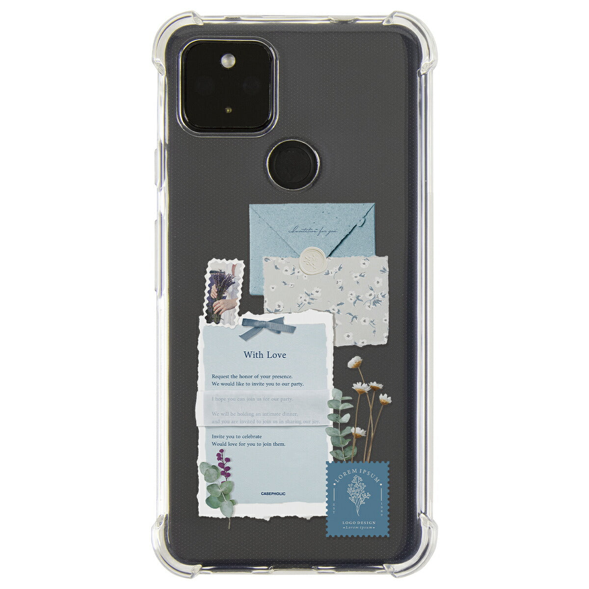 Google Pixel 8a/7a/6a クリアケース 招待状モチーフ
