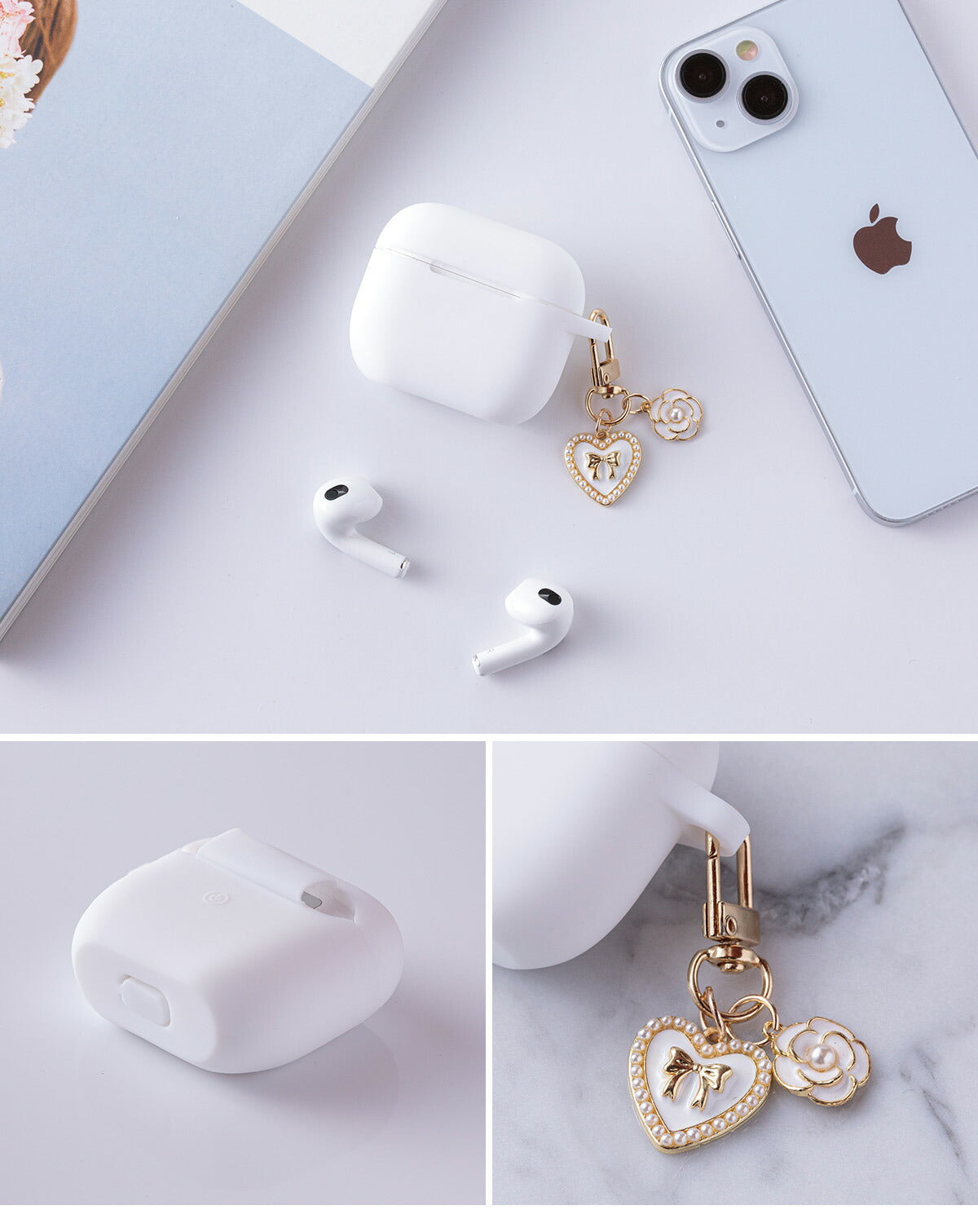 AirPods シリコンケース チャーム付き - 7