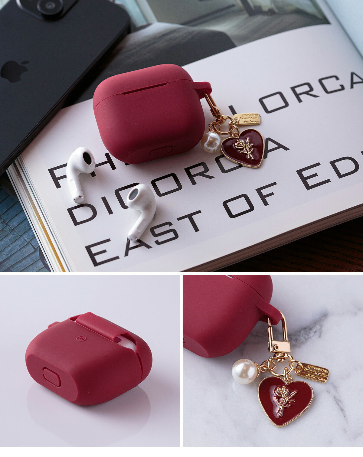 AirPods シリコンケース チャーム付き - 8