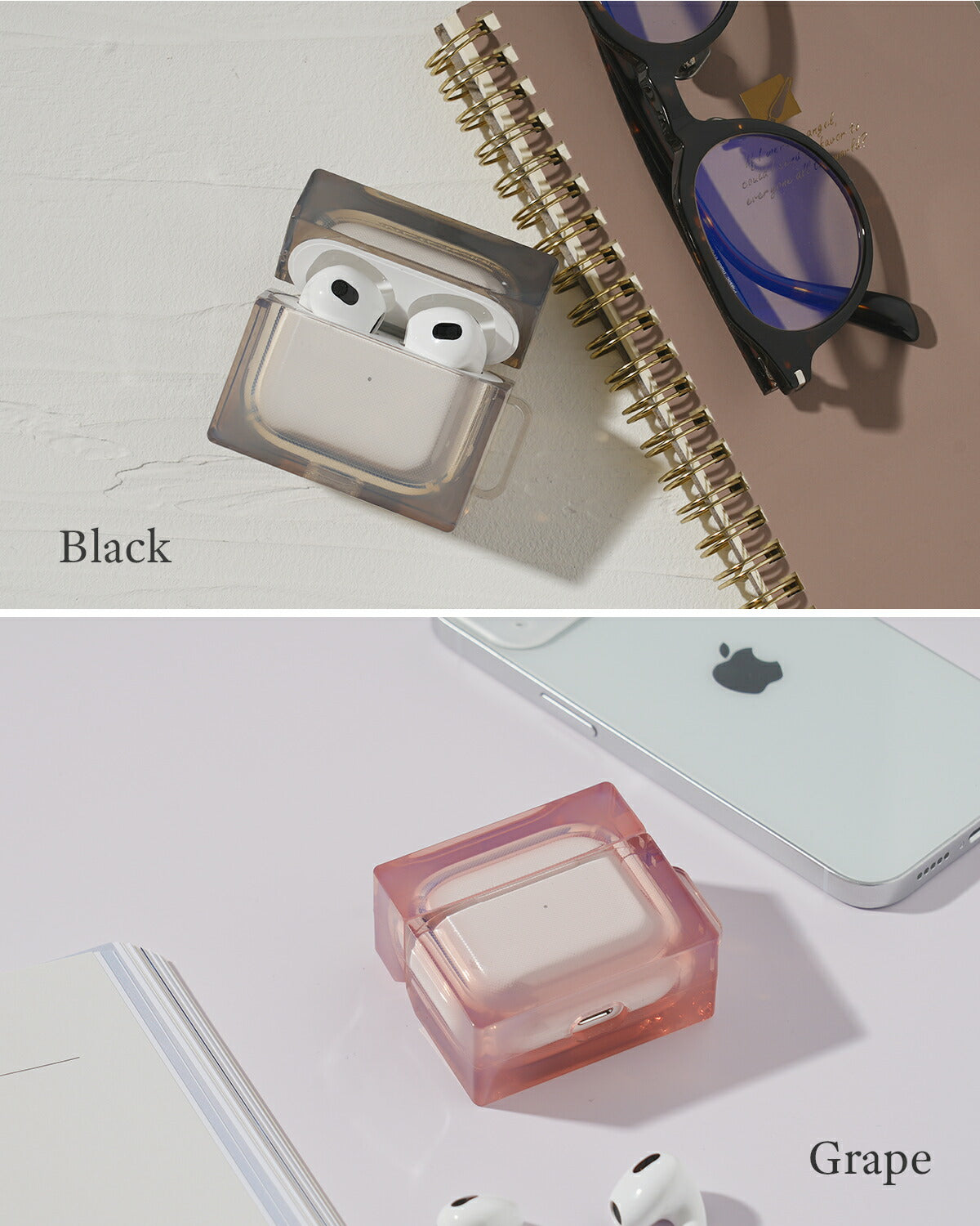 AirPods スクエア型 グラデーション TPU ケース - 3
