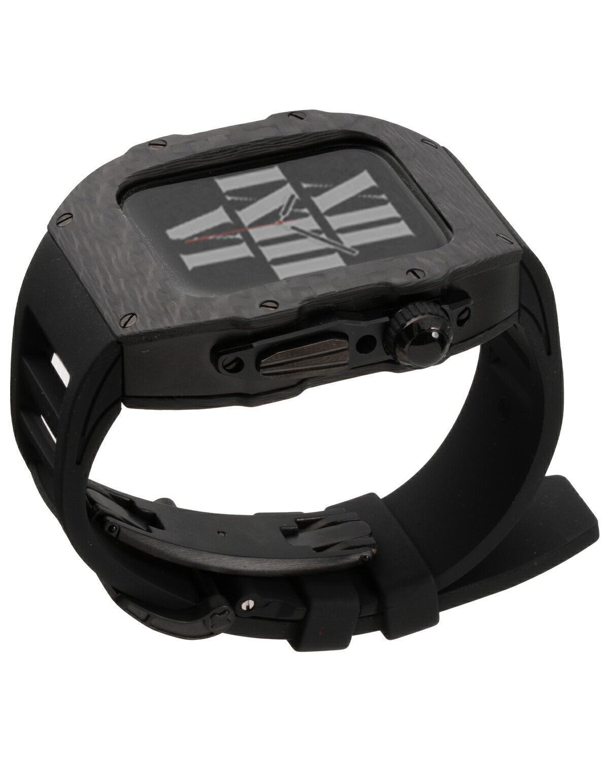Apple Watch カーボンラバーバンド メンズ 44mm 45mm