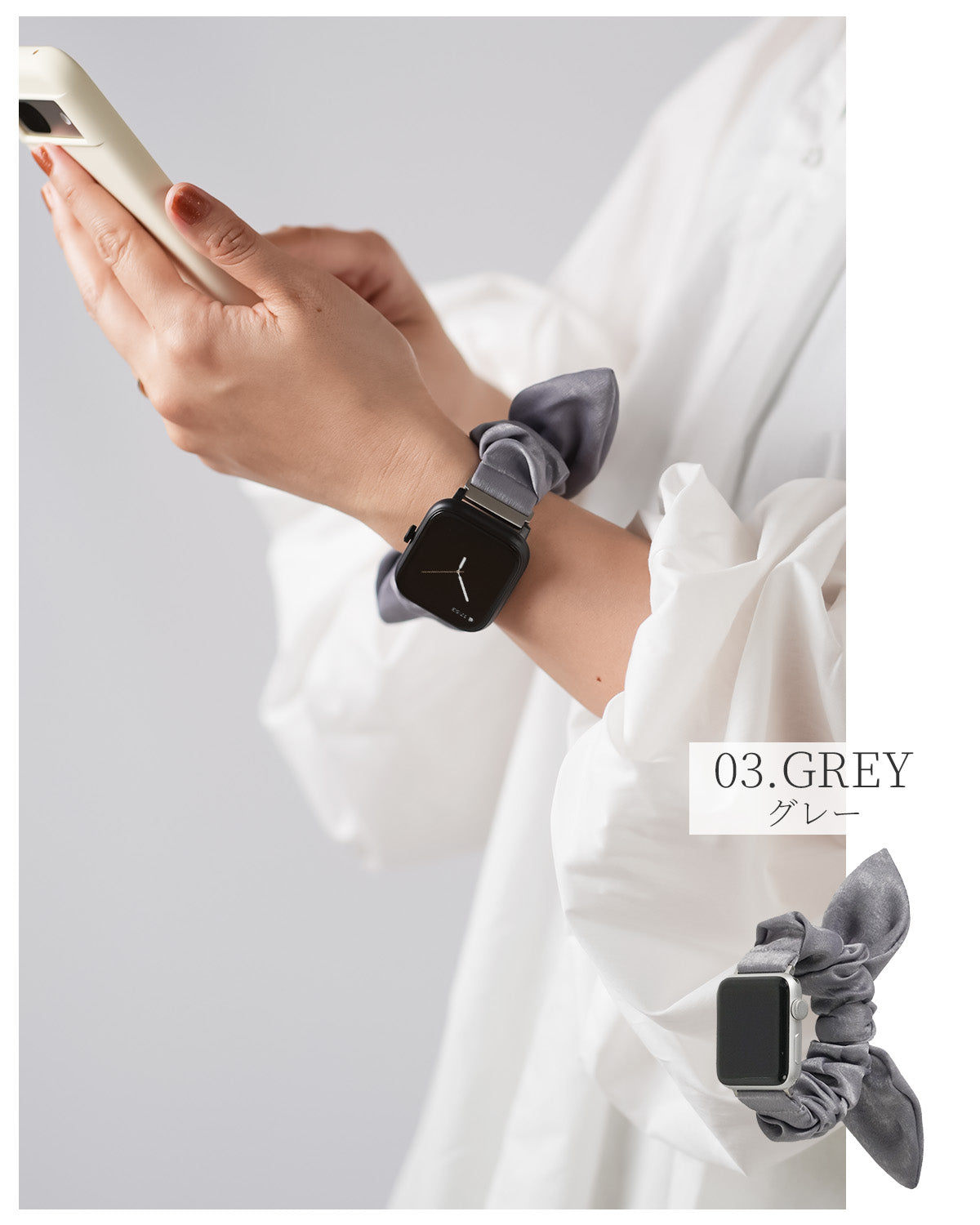 Apple Watch シュシュバンド レディース リボンデザイン - 11