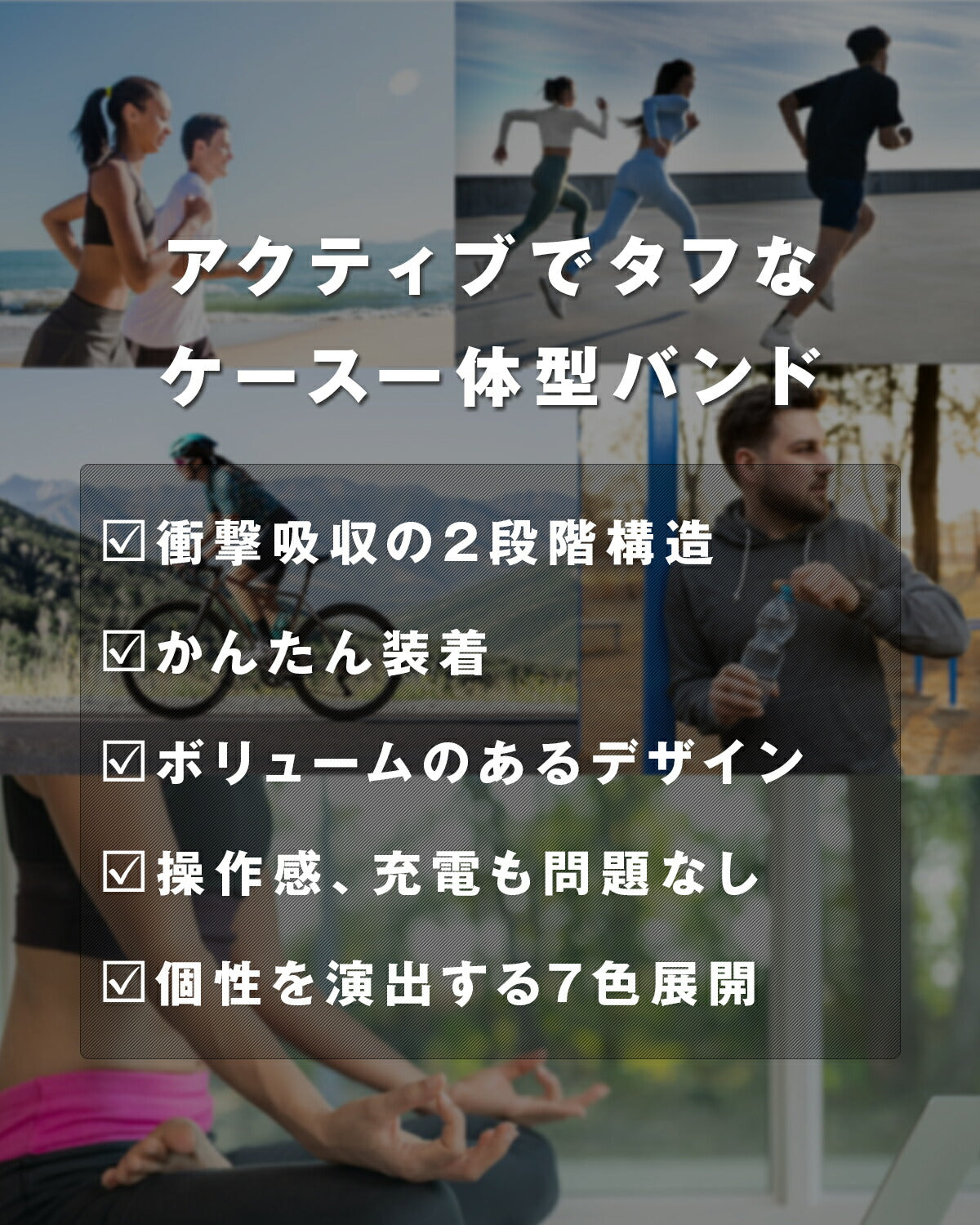Apple Watch 耐衝撃 一体型バンド - 2
