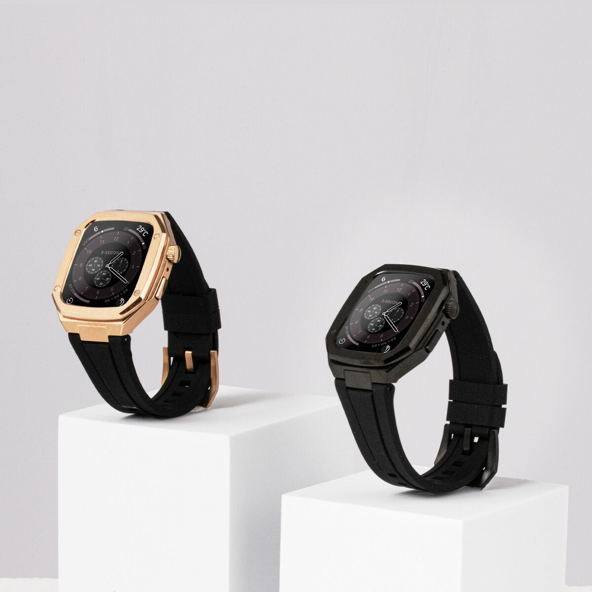Apple Watch 一体型メタル＆ラバーバンド 44mm 45mm 40mm 41mm - 7