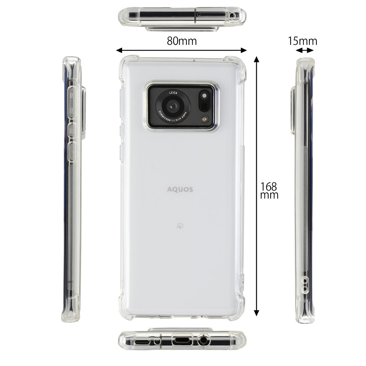 AQUOS R6 SH-51B 耐衝撃 TPU クリアケース - 5
