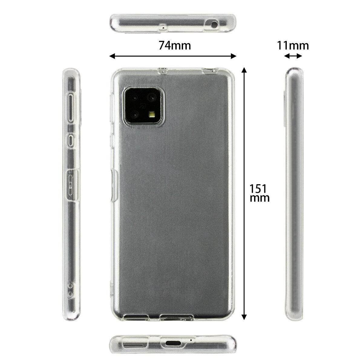 AQUOS sense4/sense5G TPU クリアケース - 6