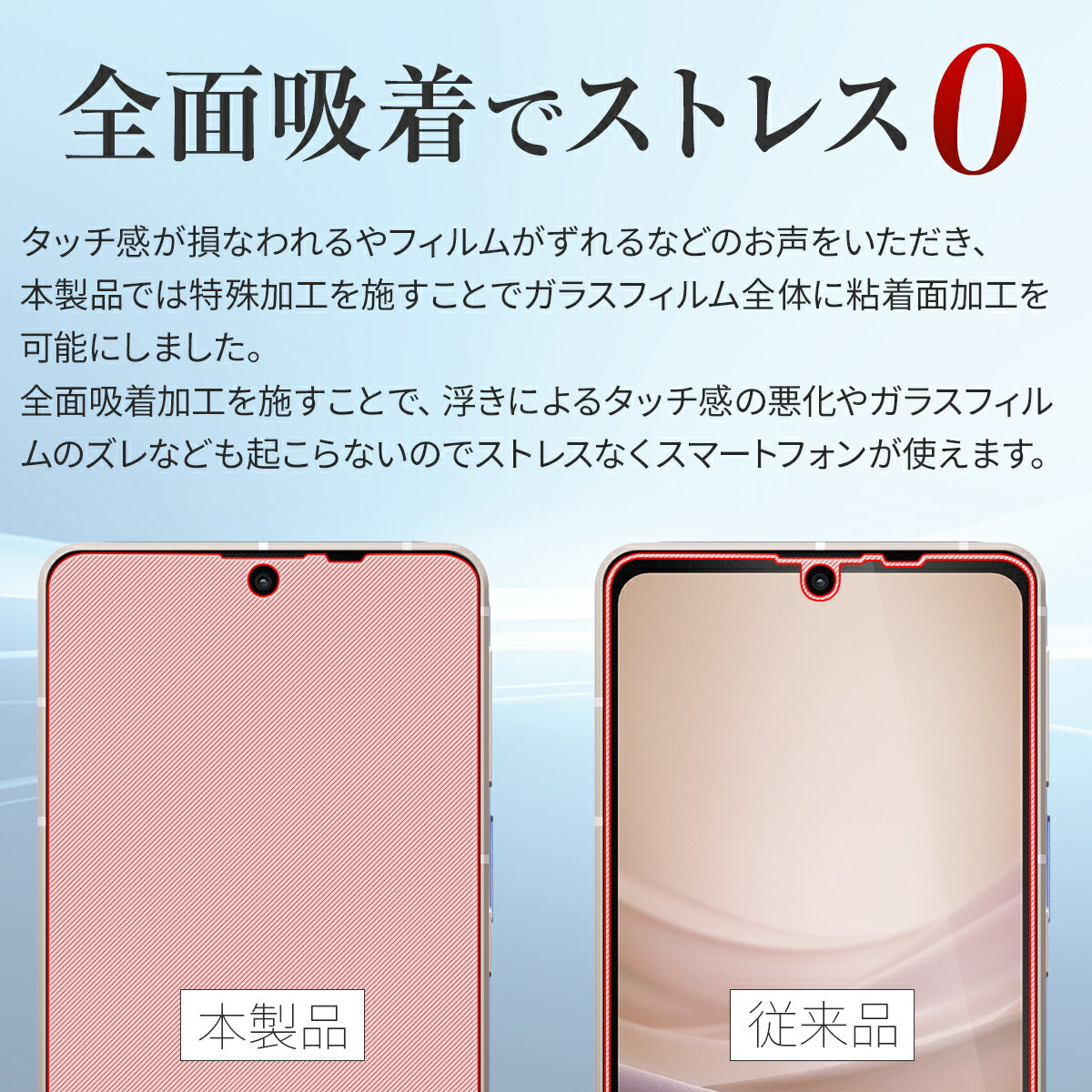 AQUOS sense7 ガラスフィルム SH-53C SHG10 強化ガラス保護フィルム - 3