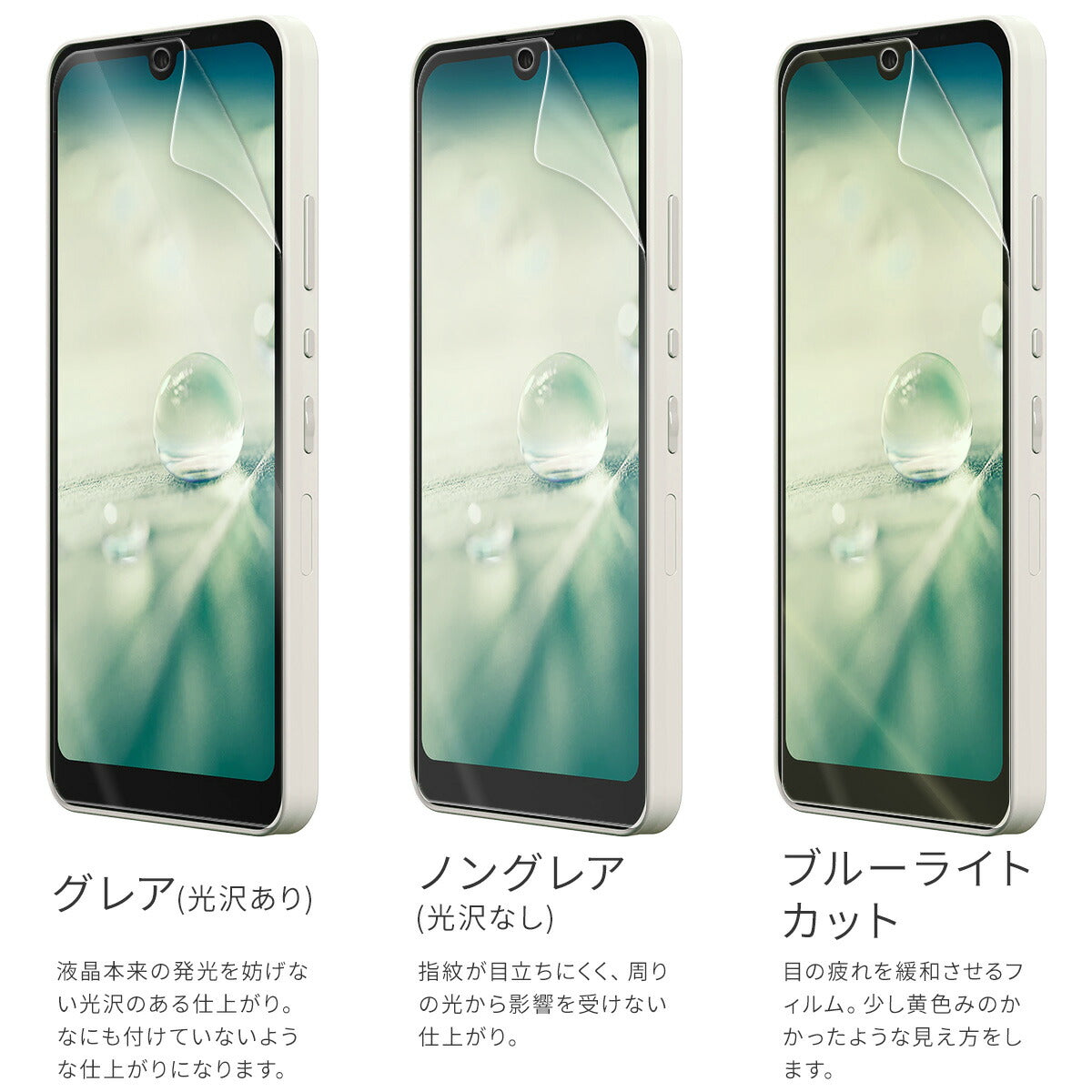 AQUOS wish4/R9 液晶保護フィルム ブルーライトカット 2枚セット - 6