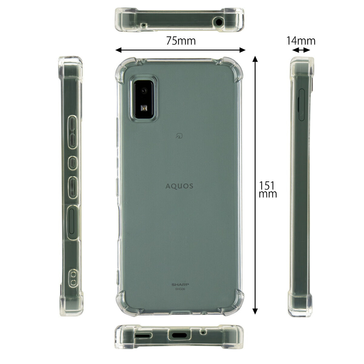 AQUOS wish TPUクリアケース 耐衝撃 - 5