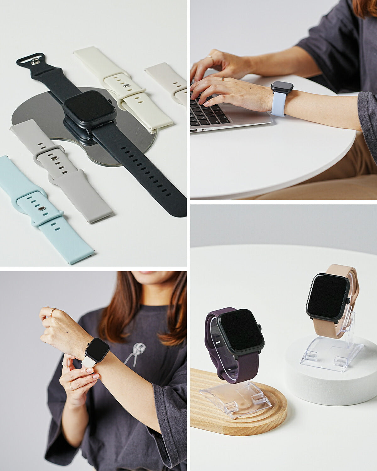 スリコ スマートウォッチ シリコンバンド 交換用 22mm - 10