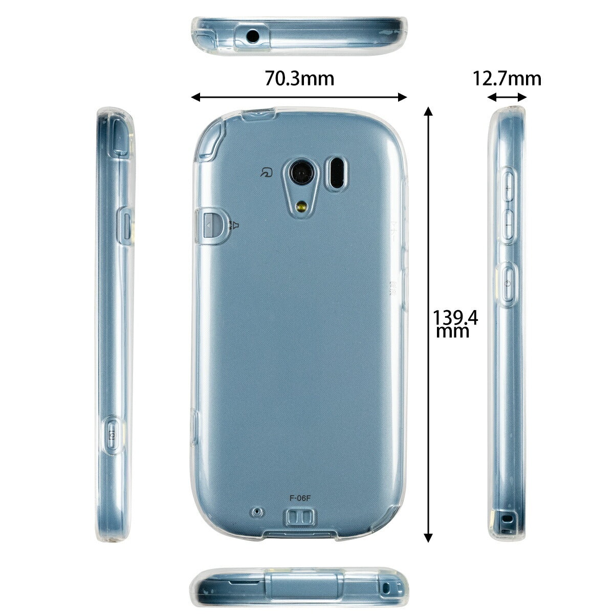 らくらくスマートフォン3 F-06F TPU クリアケース - 6