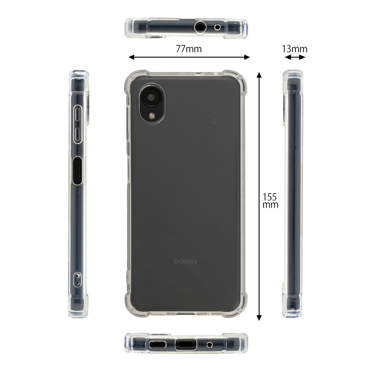 Galaxy A23 5G TPUクリアケース 耐衝撃 透明 - 5