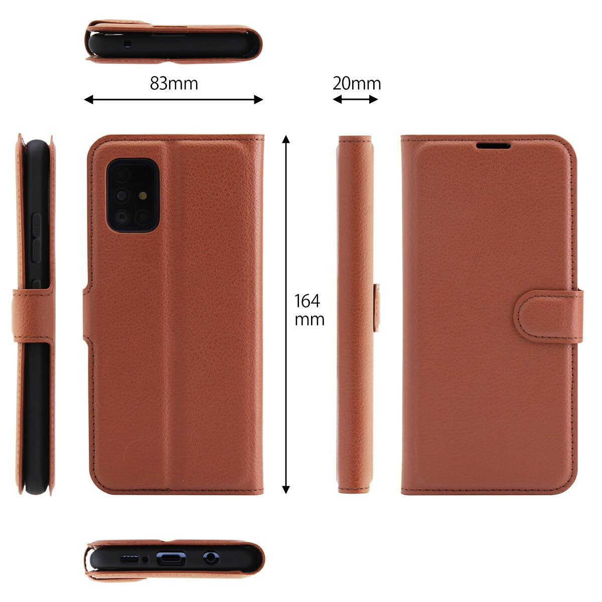 Galaxy A51 5G SC-54A SCG07 レザー手帳型ケース - 10