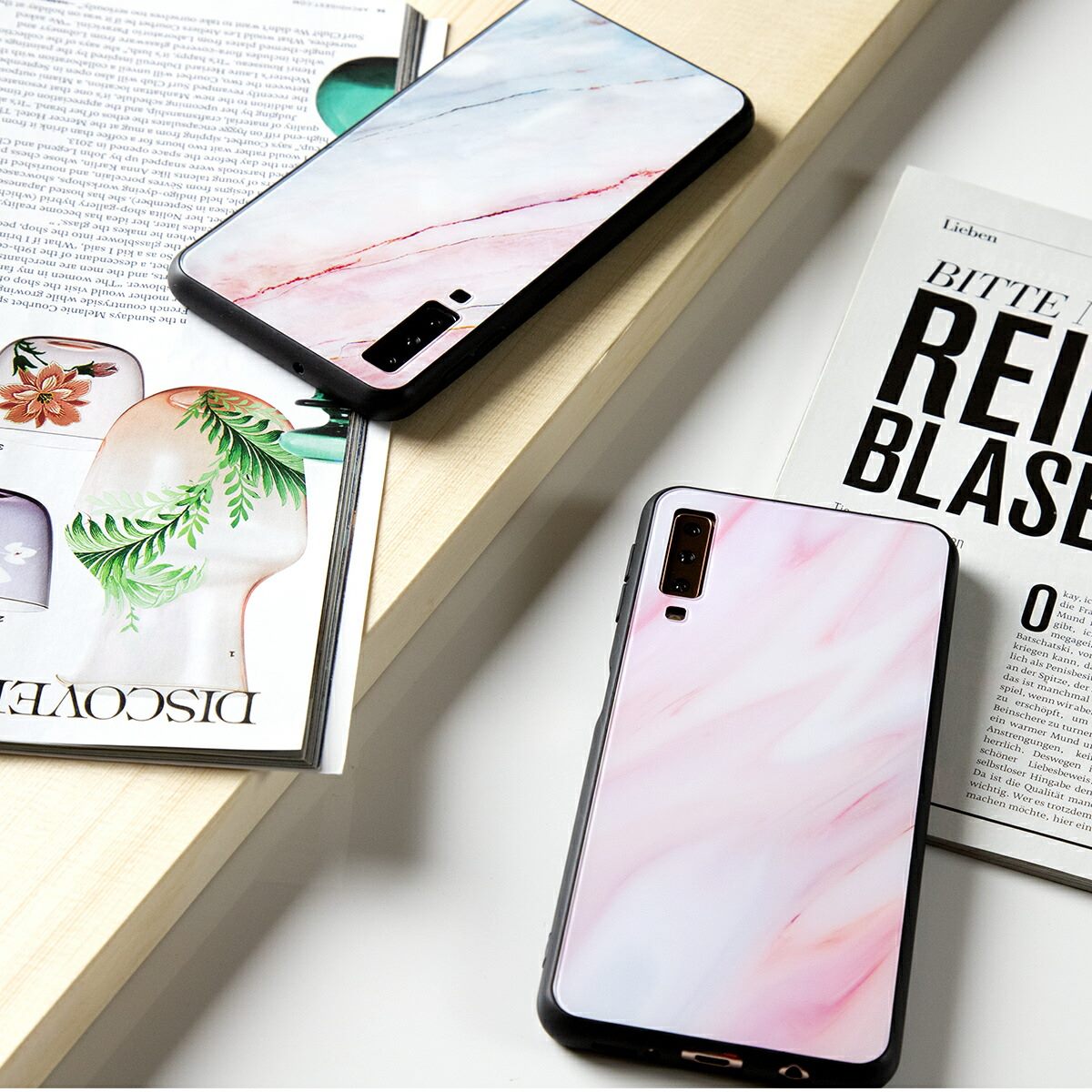 Galaxy A7 大理石調 背面9H ガラスケース - 2