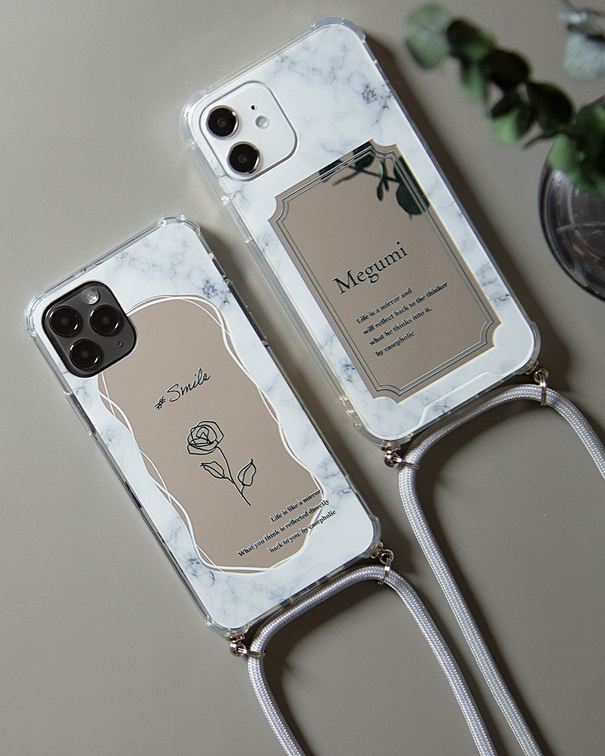 Galaxy S22/S23 ショルダーケース 大理石デザイン - 6