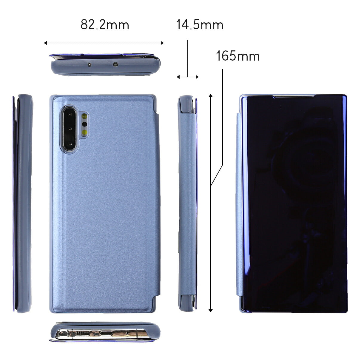 Galaxy Note10+ 手帳型ケース 半透明デザイン - 8
