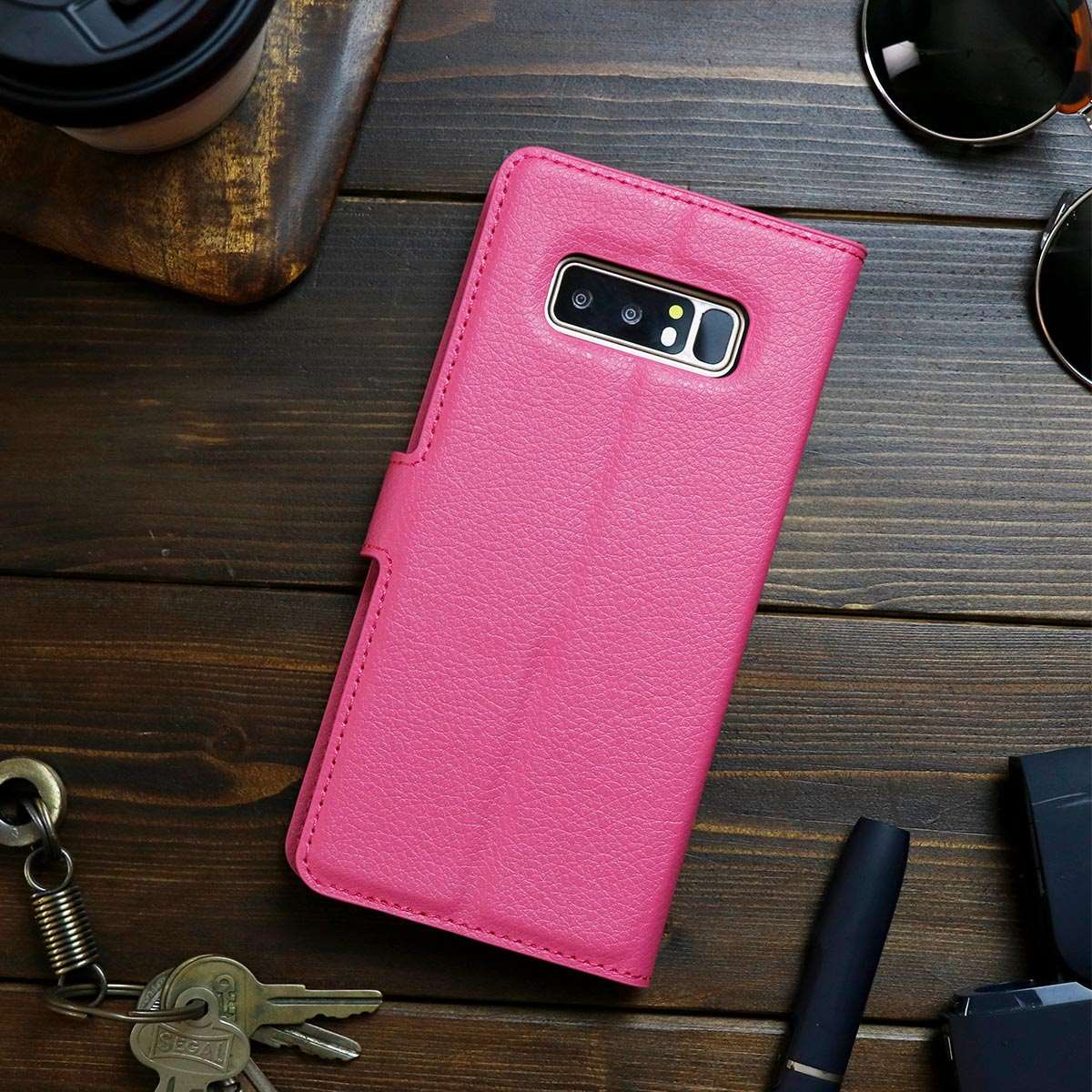 Galaxy Note8 レザー手帳型ケース - 2
