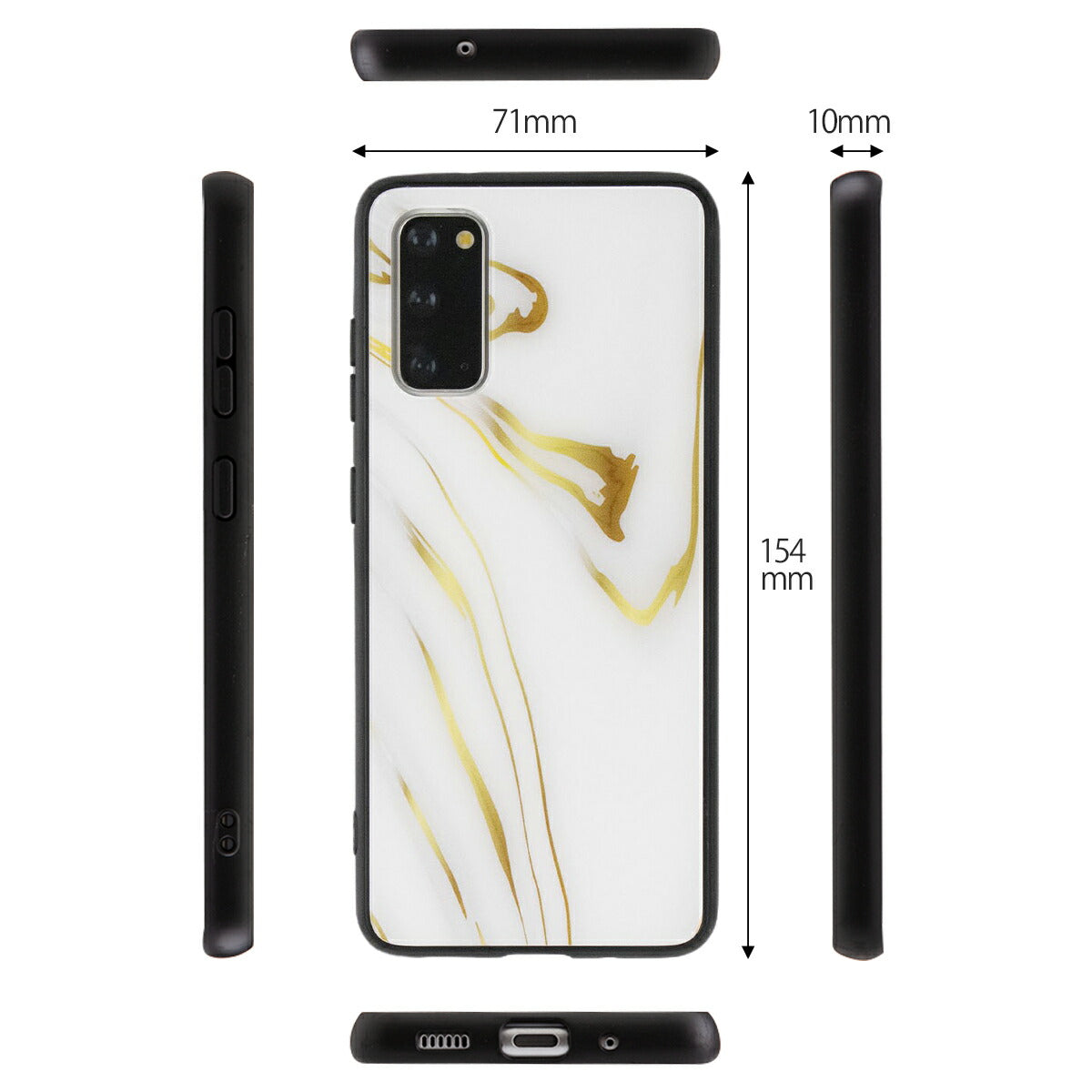 Galaxy S20 5G 大理石調 背面9H ガラスケース - 6
