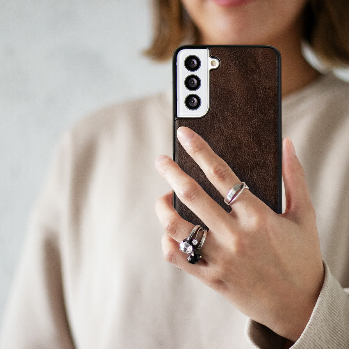 Galaxy S21 シリーズ レザーハードケース - 3