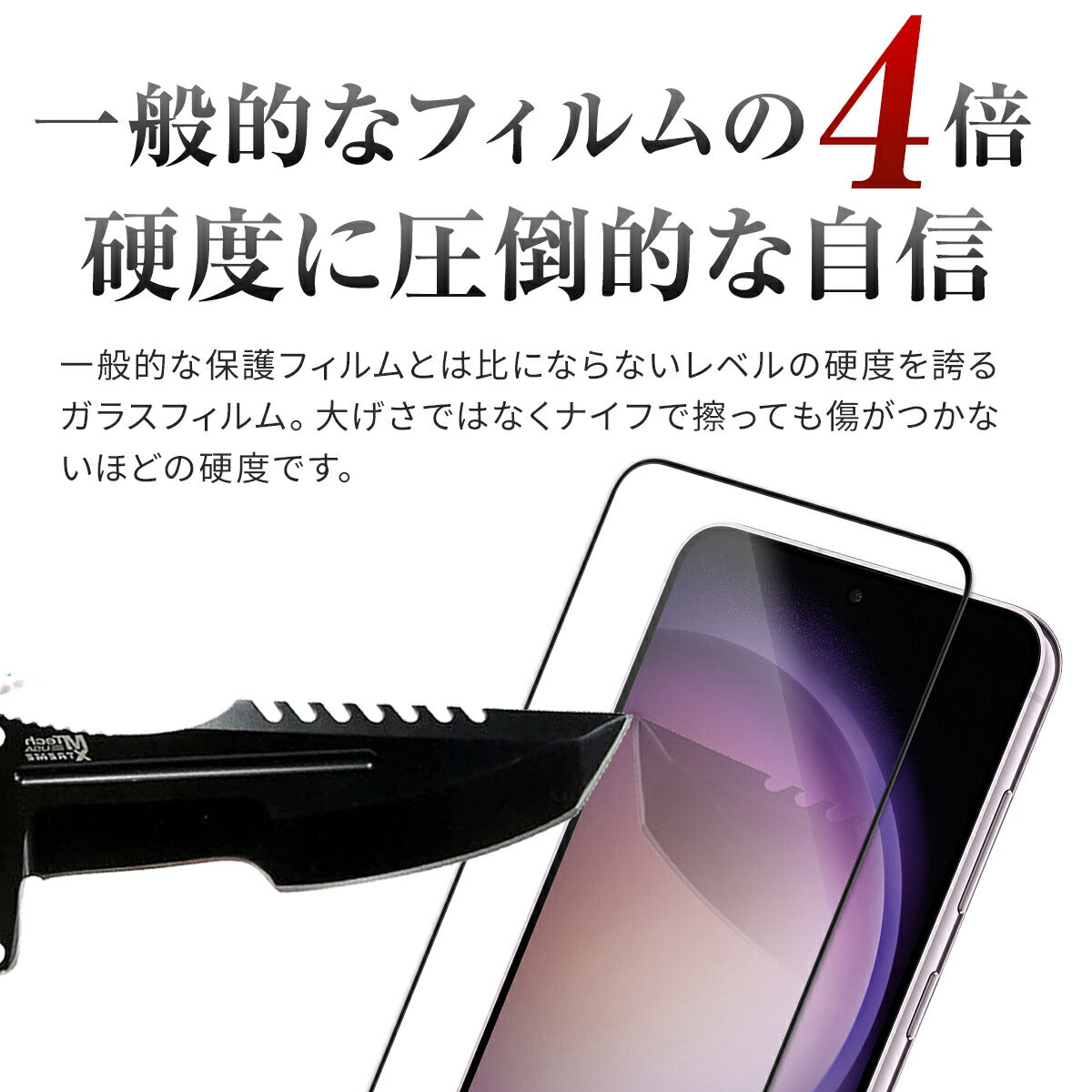 Galaxy S23 シリーズ ガラス保護フィルム クリア - 4