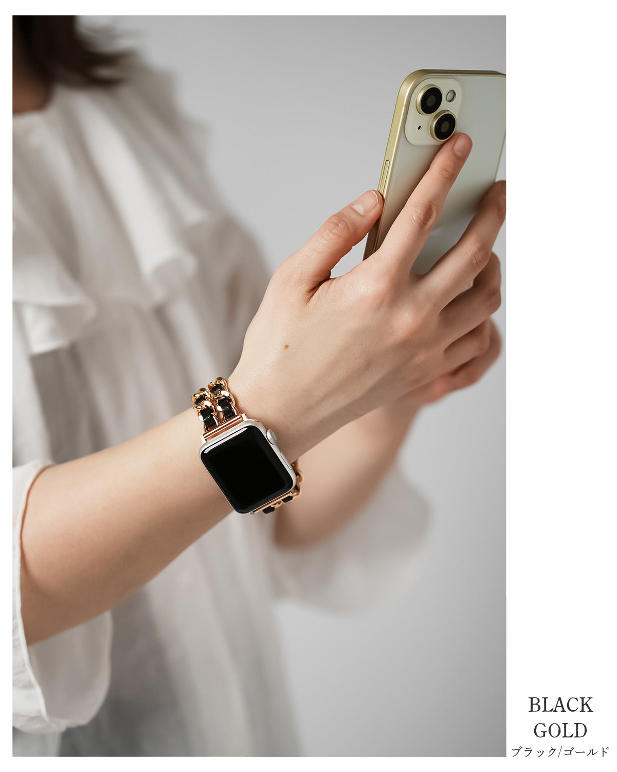 Apple Watch レザー チェーン バンド