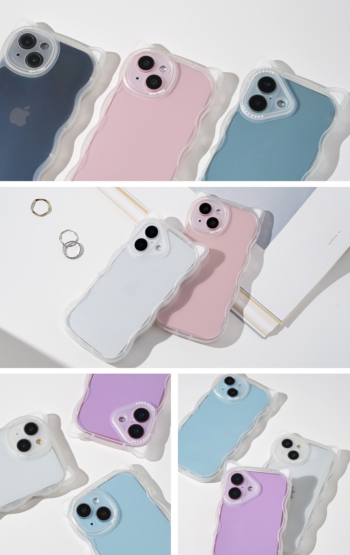 iPhone用 クリア 猫耳スマホケース - 8