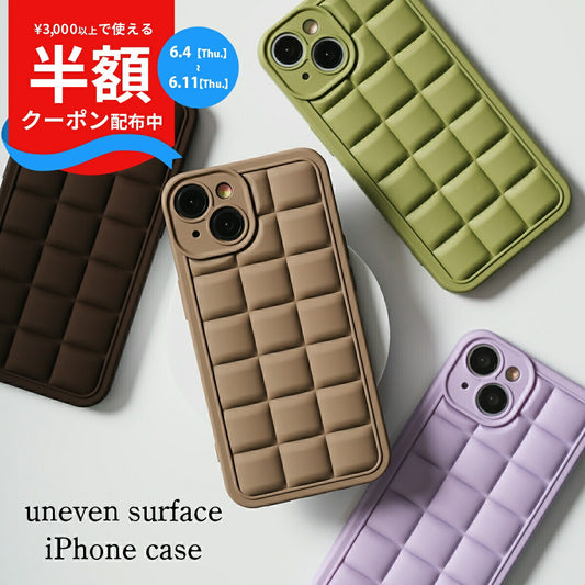 iPhone キューブブロック マットソフトケース